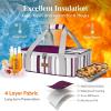 Lifewit Insulated Single Decker Casserole Carrier for Hot or Cold Food, Casserole Dish Carrying Case, Lasagna Holder for Potluck Parties, Picnic and Cookouts, Fits 9″x13″ Baking Dish, Grey(Purple)