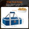 Lifewit Insulated Single Decker Casserole Carrier for Hot or Cold Food, Casserole Dish Carrying Case, Lasagna Holder for Potluck Parties, Picnic and Cookouts, Fits 9″x13″ Baking Dish, Grey(Pure Blue)