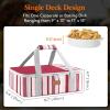 Lifewit Insulated Single Decker Casserole Carrier for Hot or Cold Food, Casserole Dish Carrying Case, Lasagna Holder for Potluck Parties, Picnic and Cookouts, Fits 9″x13″ Baking Dish, Grey(Red)
