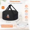 Lifewit Insulated Single Decker Round Casserole Carrier, Portable Pie Carrier Bag for Hot or Cold Food, Fits 12.5″ Baking Dish, Thermal Lunch Tote for Potluck Parties, Picnic and Cookouts, Grey(Black)