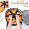 Lifewit Insulated Single Decker Round Casserole Carrier, Portable Pie Carrier Bag for Hot or Cold Food, Fits 12.5″ Baking Dish, Thermal Lunch Tote for Potluck Parties, Picnic and Cookouts, Grey(Black)
