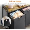 Lifewit Laundry Hamper 4 Section, 168L Pull out Laundry Clothes Basket Organizer with Large Top Shelf and 4 Removable Bags and Handles, Laundry Sorter for Laundry Room Bedroom Bathroom, Black(Black)