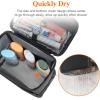 Lifewit Mesh Shower Caddy Bag Portable for College Dorm Room Essentials, Hanging Organizer Basket, Quick Dry Tote Bag for Camping, Bathroom, Beach, Travel, Medium, Black(Black)