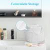 Lifewit Mesh Shower Caddy Freestanding Portable Shower Tote Bag for College Dorm, Bathroom, Gym, Travel, Quick Dry Hanging Organizer with 7 Storage Pockets for Toiletry Essentials, Medium,Black(White)
