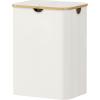 Lifewit 100L Laundry Basket with Lid, Clothes Hampers for Laundry with Bamboo Handles and A Removable Bag, Large Foldable Laundry Hamper for Bedroom, Bathroom, Dorm, Laundry Room, Beige(Off White)