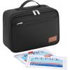 Lifewit Freezable Lunch Box, Insulated Reusable Lunch Bag with 2 Ice Packs, Mini Cooler Snack Bag for Bento Box for Salad, Sandwich, Snacks fo Men Women for Work, Black 5L(Black)