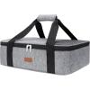 Lifewit Insulated Single Decker Casserole Carrier for Hot or Cold Food, Casserole Dish Carrying Case, Lasagna Holder for Potluck Parties, Picnic and Cookouts, Fits 9″x13″ Baking Dish, Grey(Grey)