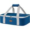Lifewit Insulated Single Decker Casserole Carrier for Hot or Cold Food, Casserole Dish Carrying Case, Lasagna Holder for Potluck Parties, Picnic and Cookouts, Fits 9″x13″ Baking Dish, Grey(Pure Blue)