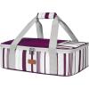 Lifewit Insulated Single Decker Casserole Carrier for Hot or Cold Food, Casserole Dish Carrying Case, Lasagna Holder for Potluck Parties, Picnic and Cookouts, Fits 9″x13″ Baking Dish, Grey(Purple)