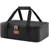 Lifewit Insulated Single Decker Casserole Carrier for Hot or Cold Food, Casserole Dish Carrying Case, Lasagna Holder for Potluck Parties, Picnic and Cookouts, Fits 9″x13″ Baking Dish, Grey(Black)