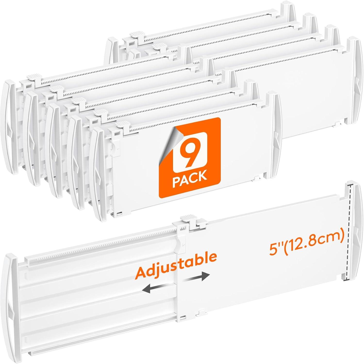image:imageLifewit 5 Tall 5 Pack Deep Drawer Dividers 30 47cm115185 Expandable Drawer Divider for Clothes White Dresser Drawer Storage Organizers Clothing Drawers Separators for Dresser Kitchen Bedroom9
