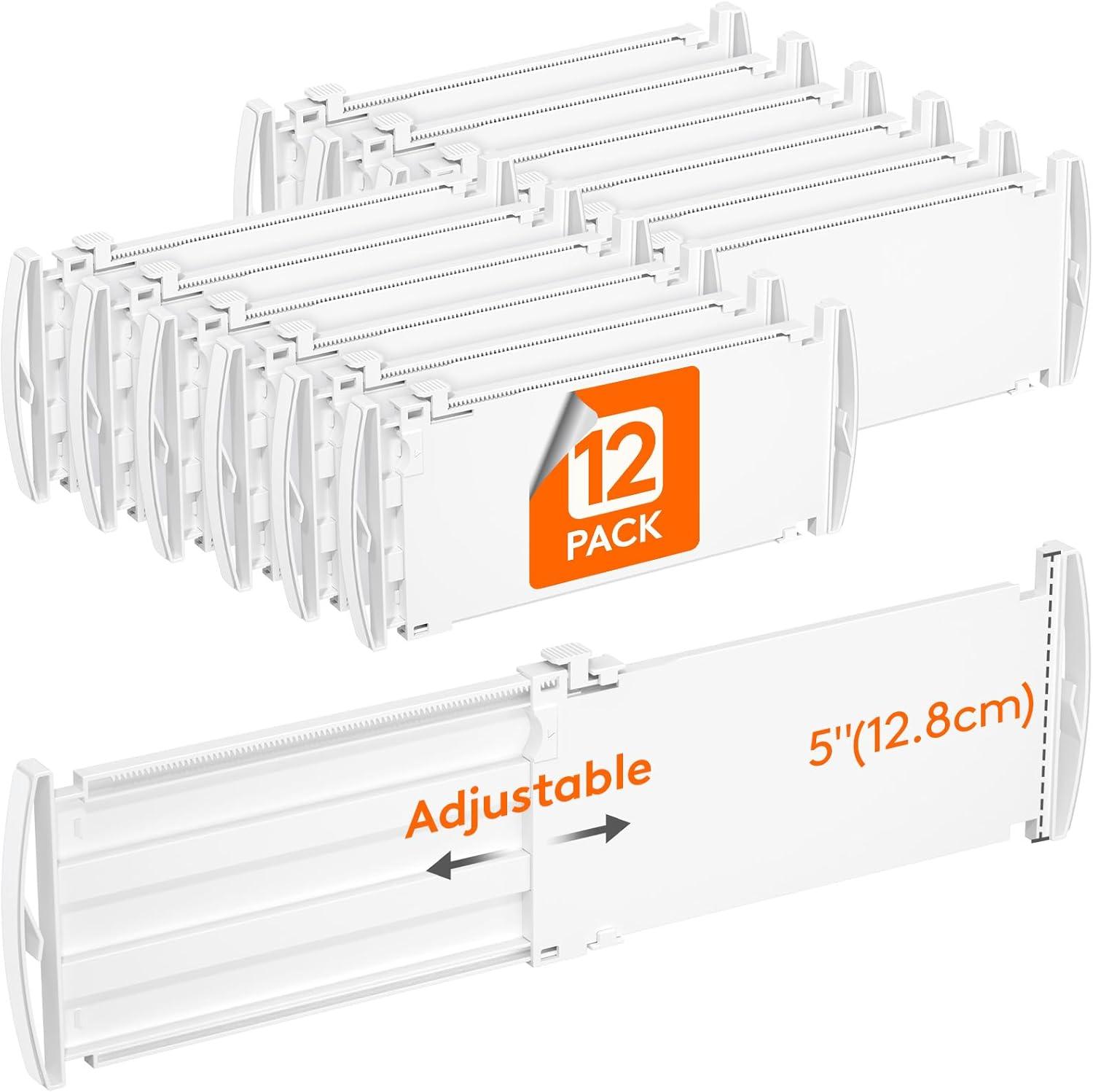 image:imageLifewit 5 Tall 5 Pack Deep Drawer Dividers 30 47cm115185 Expandable Drawer Divider for Clothes White Dresser Drawer Storage Organizers Clothing Drawers Separators for Dresser Kitchen Bedroom12