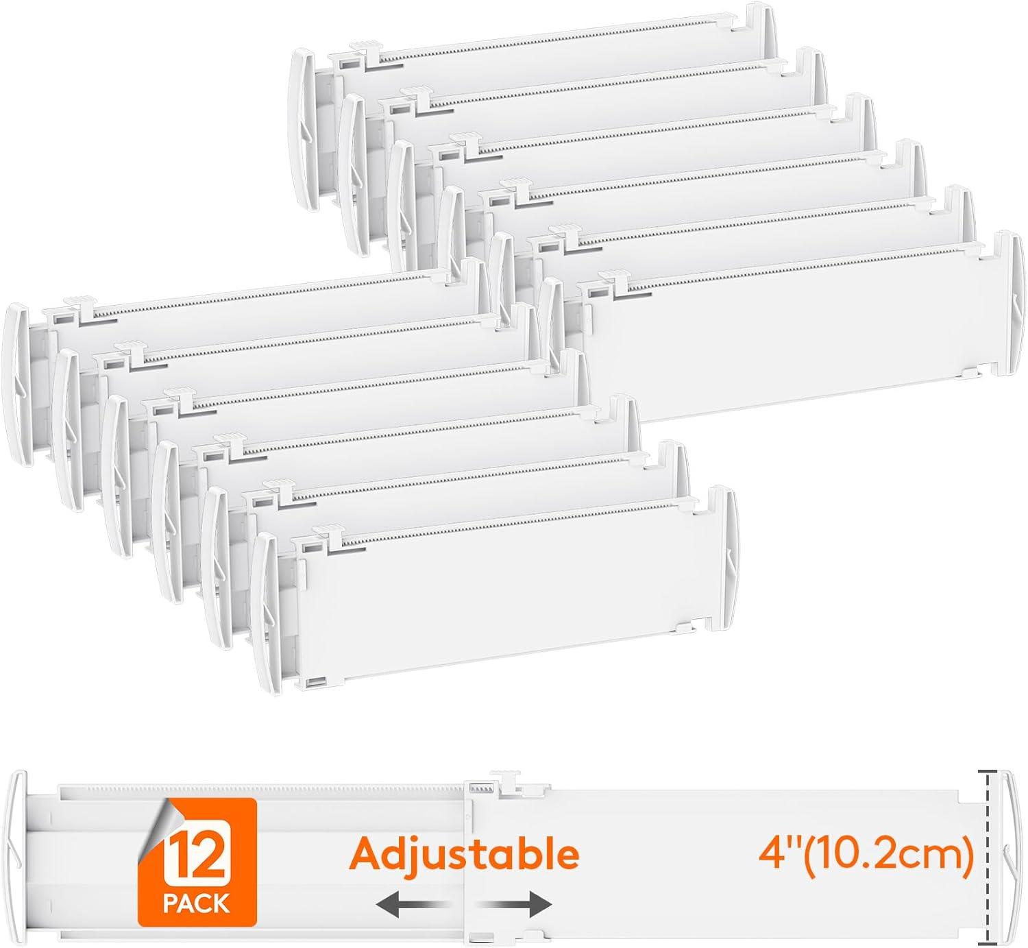 image:imageLifewit 5 Tall 5 Pack Deep Drawer Dividers 30 47cm115185 Expandable Drawer Divider for Clothes White Dresser Drawer Storage Organizers Clothing Drawers Separators for Dresser Kitchen Bedroom12