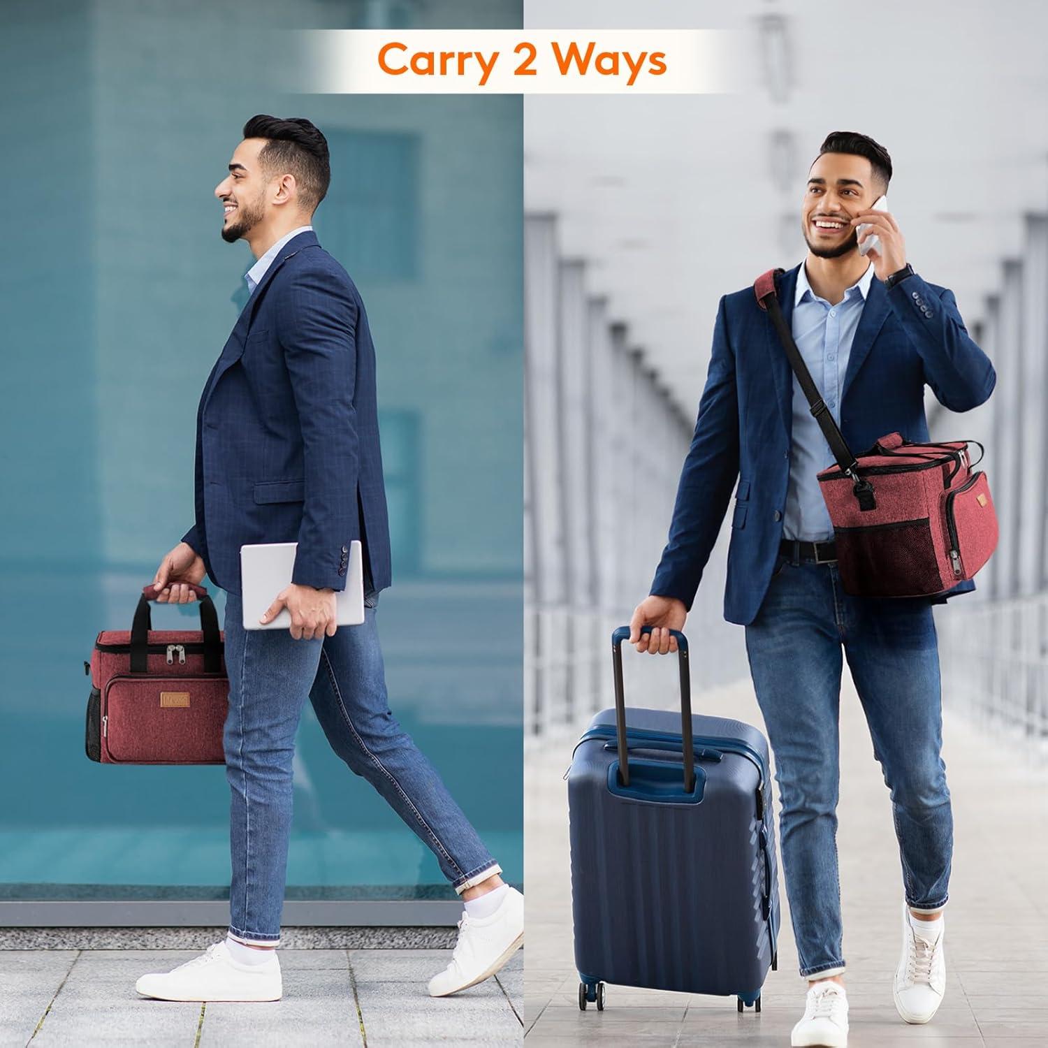 image:imageLifewit Large Lunch Bag Insulated Lunch Box Soft Cooler Cooling Tote for Adult Men Women Dark Blue 12Can 9LBurgundy