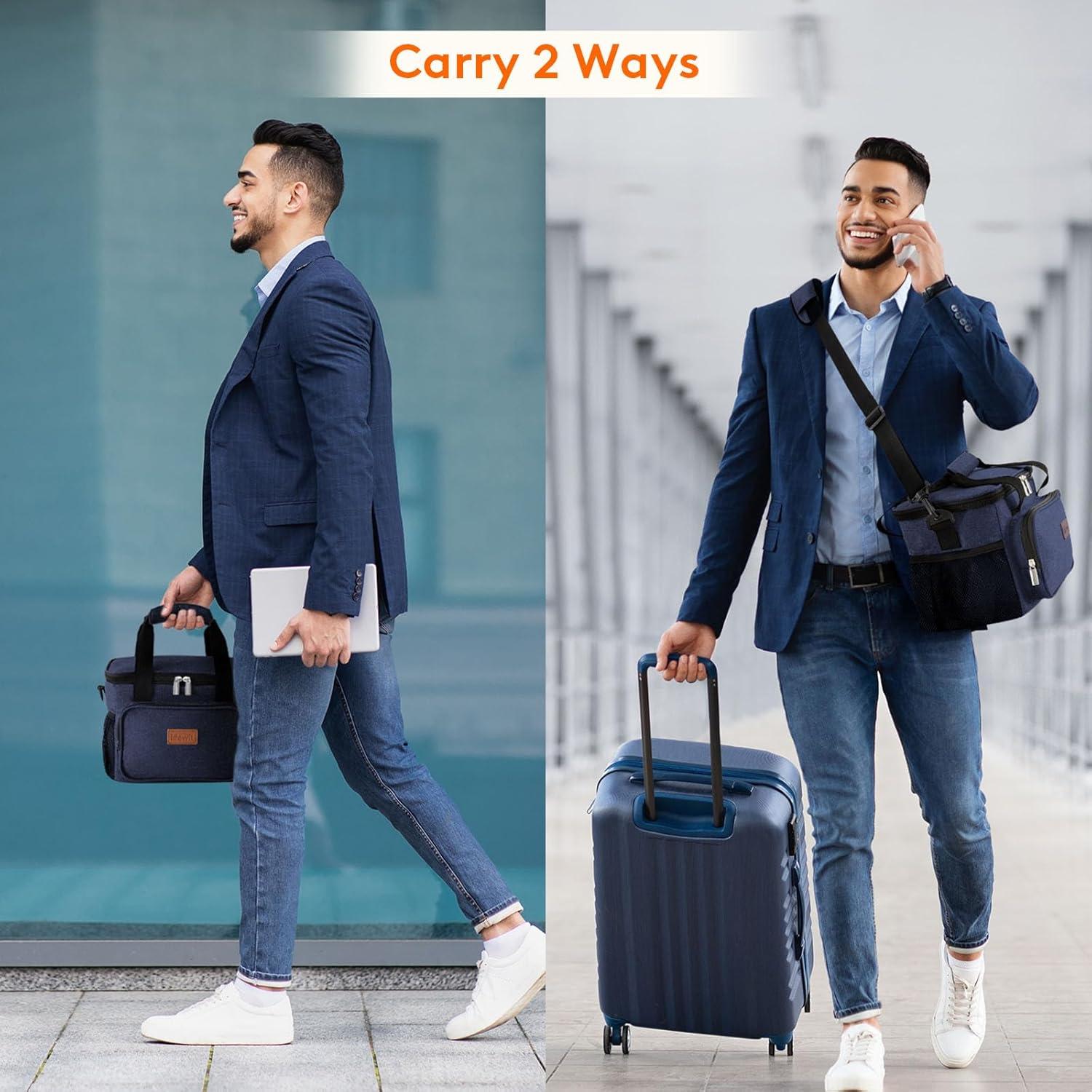 image:imageLifewit Large Lunch Bag Insulated Lunch Box Soft Cooler Cooling Tote for Adult Men Women Dark Blue 12Can 9LDark Blue