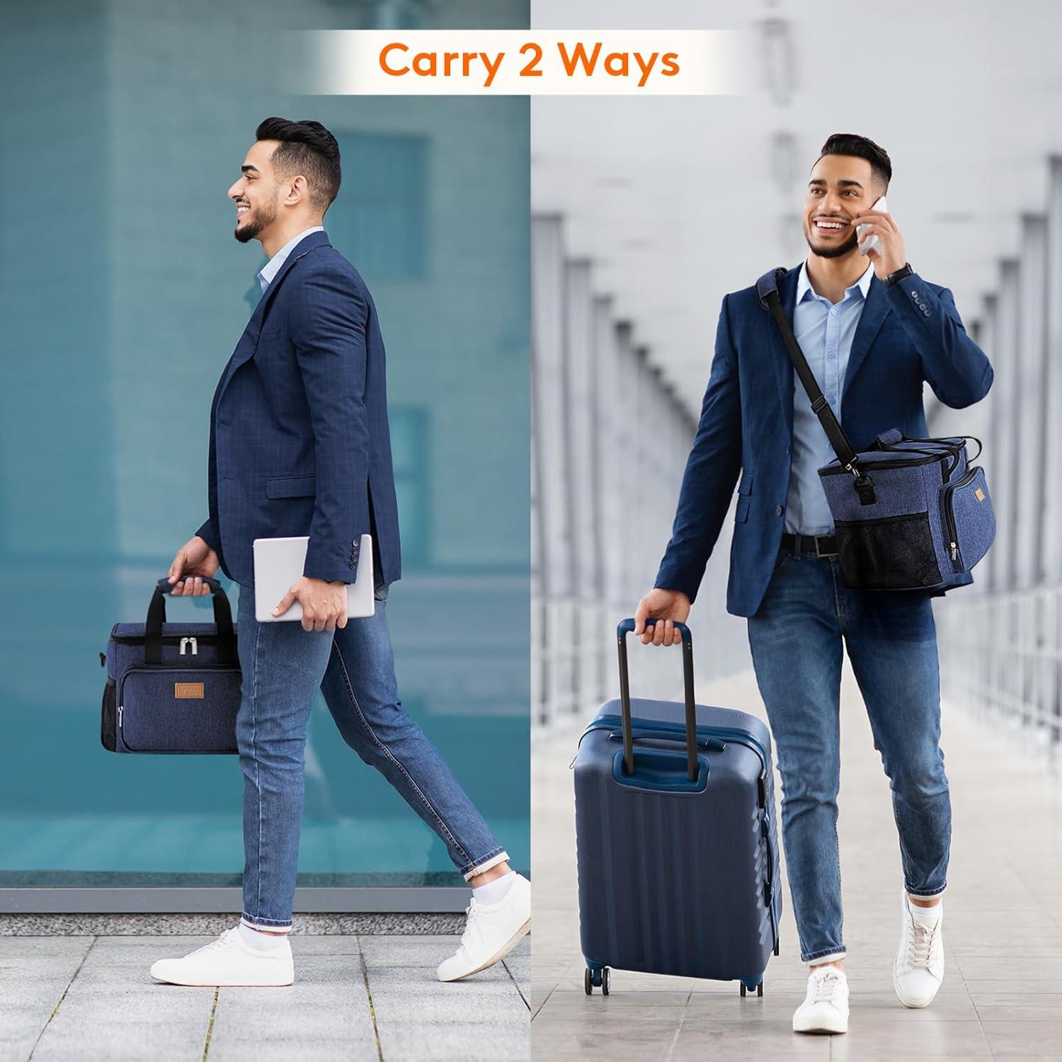 image:imageLifewit Large Lunch Bag Insulated Lunch Box Soft Cooler Cooling Tote for Adult Men Women Dark Blue 12Can 9LDark Blue