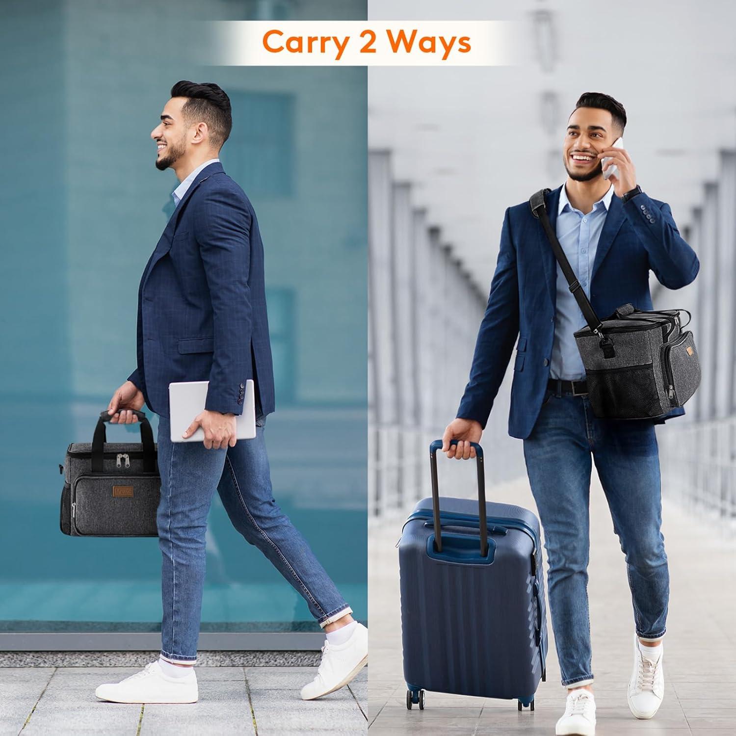 image:imageLifewit Large Lunch Bag Insulated Lunch Box Soft Cooler Cooling Tote for Adult Men Women Dark Blue 12Can 9LDark Gray