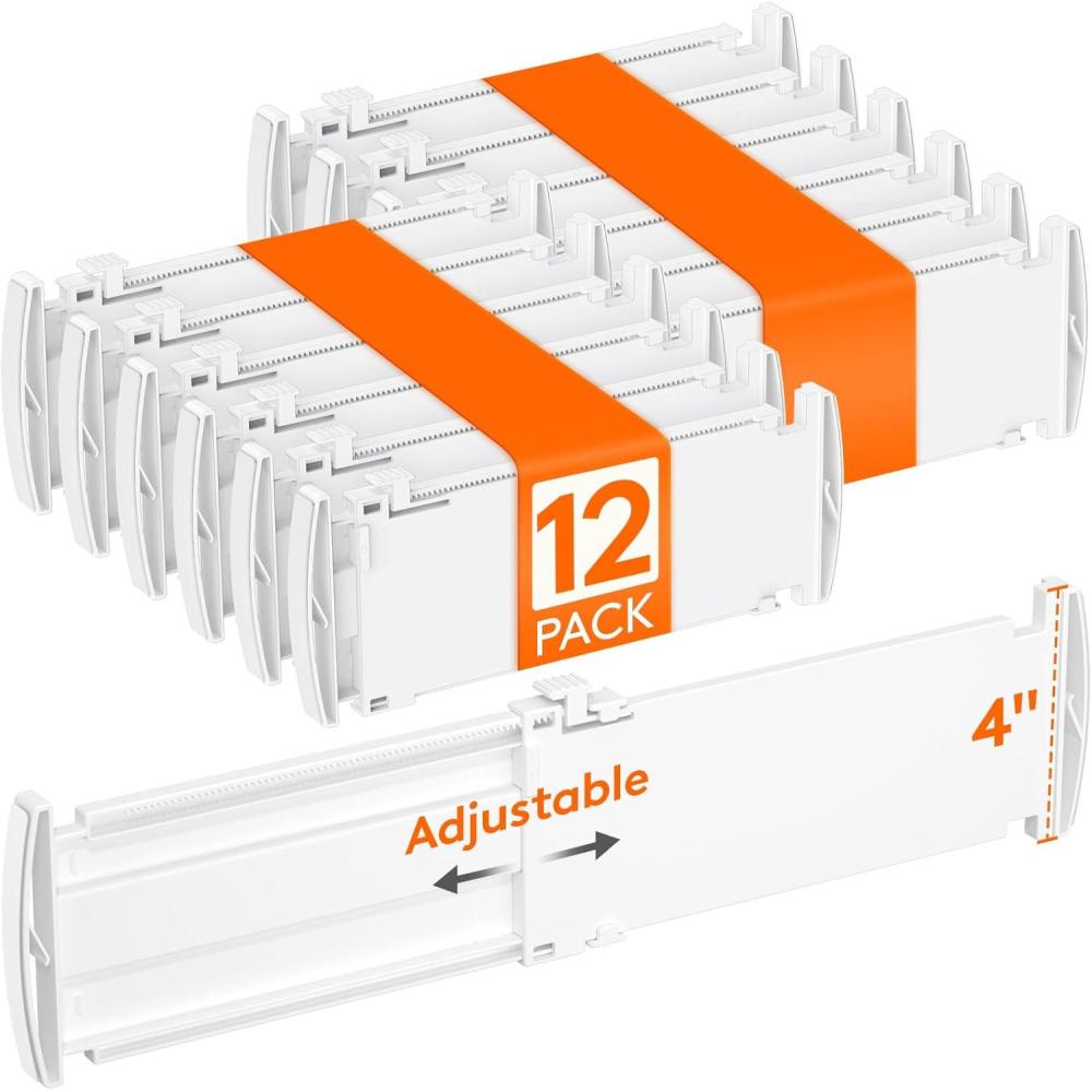 image:imageLifewit 5 Tall 5 Pack Deep Drawer Dividers 30 47cm115185 Expandable Drawer Divider for Clothes White Dresser Drawer Storage Organizers Clothing Drawers Separators for Dresser Kitchen Bedroom12