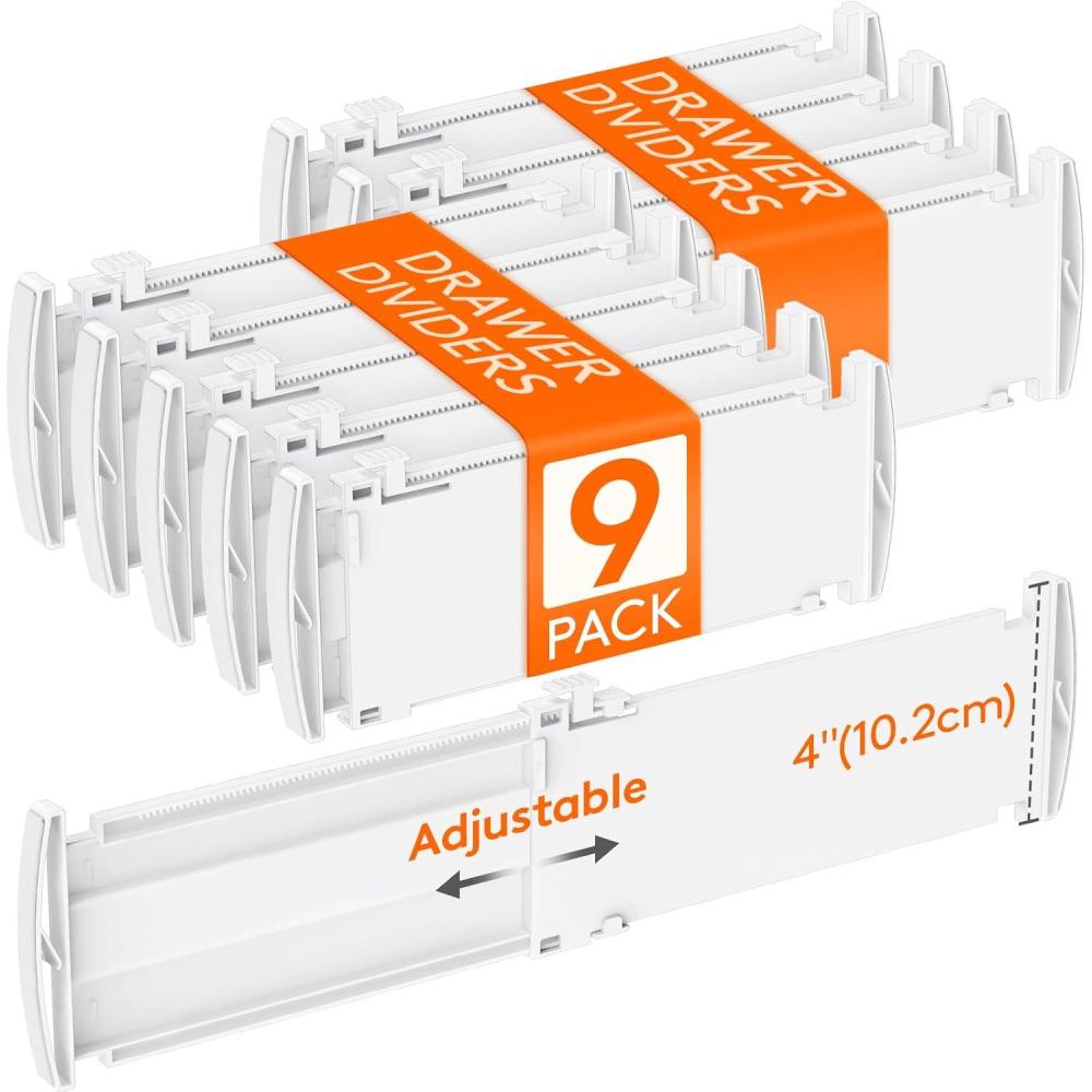 image:imageLifewit 5 Tall 5 Pack Deep Drawer Dividers 30 47cm115185 Expandable Drawer Divider for Clothes White Dresser Drawer Storage Organizers Clothing Drawers Separators for Dresser Kitchen Bedroom9