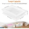 Lifewit 4 Pack Paper Organizer Storage, Multi-Purpose Plastic File Box with Latching Lids, Containers for A4, 8.5″ x 11″ Letter, Scrapbook, Document, Magazine, Art Supplies, Clear(Clear)