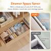 Lifewit 5″ Tall 5 Pack Deep Drawer Dividers, 30 –47cm/11.5-18.5″ Expandable Drawer Divider for Clothes, White Dresser Drawer Storage Organizers, Clothing Drawers Separators for Dresser Kitchen Bedroom(8)