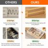 Lifewit 6 Pack 6″ Deep Bamboo Drawer Dividers, 17.5-22″ Expandable Drawer Organisers for Clothes, Adjustable Dresser Drawer Divider, Clothing Drawers Separators for Dresser, Bedroom, Bathroom, Office(6)