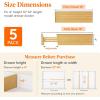 Lifewit 6 Pack 6″ Deep Bamboo Drawer Dividers, 17.5-22″ Expandable Drawer Organisers for Clothes, Adjustable Dresser Drawer Divider, Clothing Drawers Separators for Dresser, Bedroom, Bathroom, Office(5)
