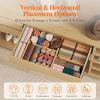 Lifewit 6 Pack 6″ Deep Bamboo Drawer Dividers, 17.5-22″ Expandable Drawer Organisers for Clothes, Adjustable Dresser Drawer Divider, Clothing Drawers Separators for Dresser, Bedroom, Bathroom, Office(5)