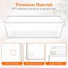 Lifewit 6 Pcs Large Bathroom Drawer Organizers, 3 Sizes Clear Plastic Storage Organizer Trays for Make Up, Kitchen Utensils, Vanity Accessories in Bathroom/Office/Dresser Organization(15)