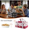 Lifewit Insulated Double Decker Casserole Carrier, Expandable Lasagna Lugger Tote Bag for Hot or Cold Food, Fits 9″ x 13″ Baking Dish for Potluck Parties, Picnic and Cookouts, Grey(Red)