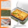 Lifewit Insulated Double Decker Casserole Carrier, Expandable Lasagna Lugger Tote Bag for Hot or Cold Food, Fits 9″ x 13″ Baking Dish for Potluck Parties, Picnic and Cookouts, Grey(Dark Green)