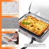 Lifewit Insulated Double Decker Casserole Carrier, Expandable Lasagna Lugger Tote Bag for Hot or Cold Food, Fits 9″ x 13″ Baking Dish for Potluck Parties, Picnic and Cookouts, Grey(Gray)
