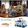 Lifewit Insulated Double Decker Casserole Carrier, Expandable Lasagna Lugger Tote Bag for Hot or Cold Food, Fits 9″ x 13″ Baking Dish for Potluck Parties, Picnic and Cookouts, Grey(Blue)