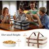 Lifewit Insulated Double Decker Casserole Carrier, Expandable Lasagna Lugger Tote Bag for Hot or Cold Food, Fits 9″ x 13″ Baking Dish for Potluck Parties, Picnic and Cookouts, Grey(Cream)