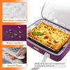 Lifewit Insulated Double Decker Casserole Carrier, Expandable Lasagna Lugger Tote Bag for Hot or Cold Food, Fits 9″ x 13″ Baking Dish for Potluck Parties, Picnic and Cookouts, Grey(Purple)