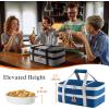 Lifewit Insulated Double Decker Casserole Carrier, Expandable Lasagna Lugger Tote Bag for Hot or Cold Food, Fits 9″ x 13″ Baking Dish for Potluck Parties, Picnic and Cookouts, Grey(Pure Blue)