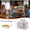 Lifewit Insulated Double Decker Casserole Carrier, Expandable Lasagna Lugger Tote Bag for Hot or Cold Food, Fits 9″ x 13″ Baking Dish for Potluck Parties, Picnic and Cookouts, Grey(Grey-geometric)