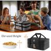 Lifewit Insulated Double Decker Casserole Carrier, Expandable Lasagna Lugger Tote Bag for Hot or Cold Food, Fits 9″ x 13″ Baking Dish for Potluck Parties, Picnic and Cookouts, Grey(Black)
