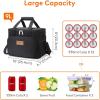 Lifewit Large Lunch Bag Insulated Lunch Box Soft Cooler Cooling Tote for Adult Men Women, Dark Blue 12-Can (9L)(Black)