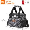 Lifewit Large Lunch Bag Insulated Lunch Box Soft Cooler Cooling Tote for Adult Men Women, Dark Blue 12-Can (9L)(Black Camo)