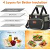 Lifewit Large Lunch Bag Insulated Lunch Box Soft Cooler Cooling Tote for Adult Men Women, Dark Blue 12-Can (9L)(Black/Green)
