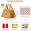 Lifewit Large Lunch Bag Insulated Lunch Box Soft Cooler Cooling Tote for Adult Men Women, Dark Blue 12-Can (9L)(Brown)