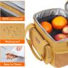 Lifewit Large Lunch Bag Insulated Lunch Box Soft Cooler Cooling Tote for Adult Men Women, Dark Blue 12-Can (9L)(Brown)