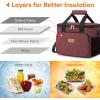 Lifewit Large Lunch Bag Insulated Lunch Box Soft Cooler Cooling Tote for Adult Men Women, Dark Blue 12-Can (9L)(Burgundy)