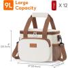 Lifewit Large Lunch Bag Insulated Lunch Box Soft Cooler Cooling Tote for Adult Men Women, Dark Blue 12-Can (9L)(Cream)