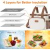 Lifewit Large Lunch Bag Insulated Lunch Box Soft Cooler Cooling Tote for Adult Men Women, Dark Blue 12-Can (9L)(Cream)