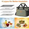 Lifewit Large Lunch Bag Insulated Lunch Box Soft Cooler Cooling Tote for Adult Men Women, Dark Blue 12-Can (9L)(Dark Green)