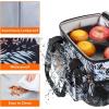 Lifewit Large Lunch Bag Insulated Lunch Box Soft Cooler Cooling Tote for Adult Men Women, Dark Blue 12-Can (9L)(Flower)