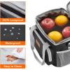 Lifewit Large Lunch Bag Insulated Lunch Box Soft Cooler Cooling Tote for Adult Men Women, Dark Blue 12-Can (9L)(Gray & Black)