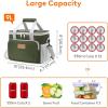 Lifewit Large Lunch Bag Insulated Lunch Box Soft Cooler Cooling Tote for Adult Men Women, Dark Blue 12-Can (9L)(Gray & Green)